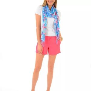 NWT LILLY PULITZER CALLAHAN SHORTS LIPSTICK PIN